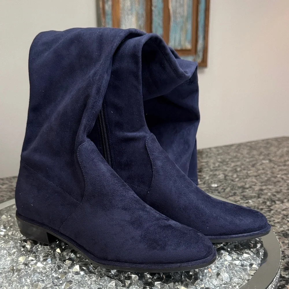 Marc Fisher Women's Deep Blue Over-the-Knee Boots NEW 6